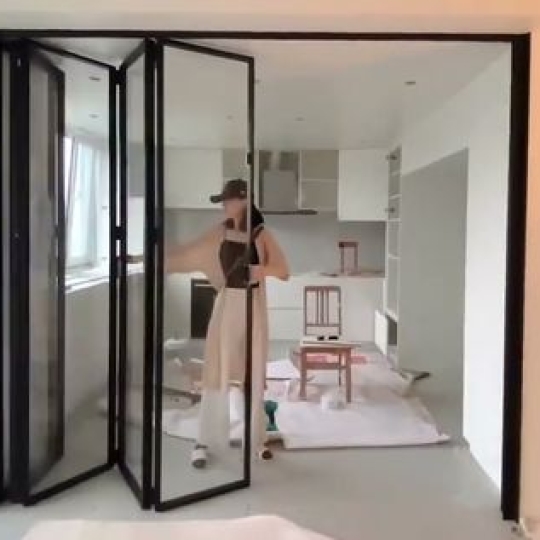 Cửa nhôm Slim xếp trượt