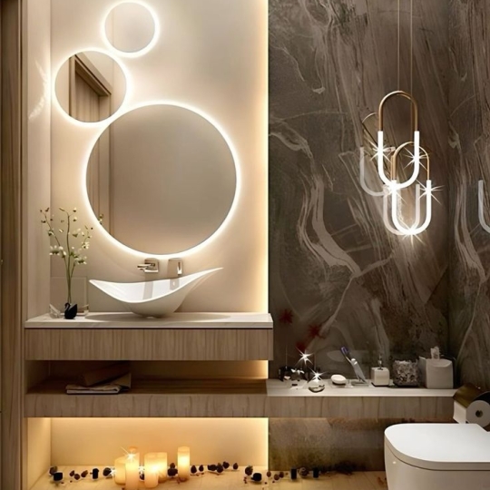 gương trang trí decor tròn