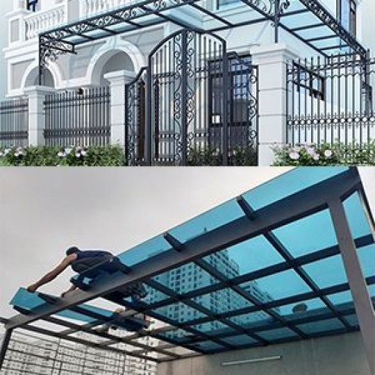 Mái kính cường lực phẳng