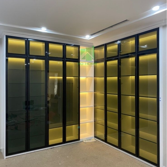 tủ nhôm kính 